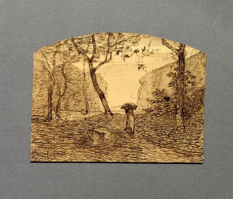 La donna con il sacco sulle spalle nel bosco - Galleria Civica d’Arte Moderna e Contemporanea, Torino